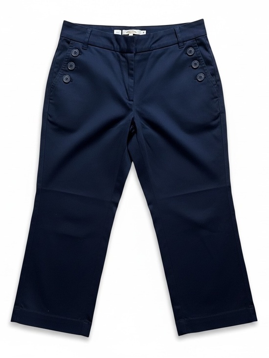 Talbots Pants - Talbots Size 4 Navy Wide Leg Cropped High Waist Sailor
Nautical Pants